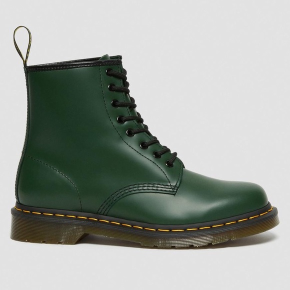 Dr. Martens 1460 8-Eye Smooth Leather 7 Green Lace-Up Ankle Mid-Calf Booties - Picture 2 of 12